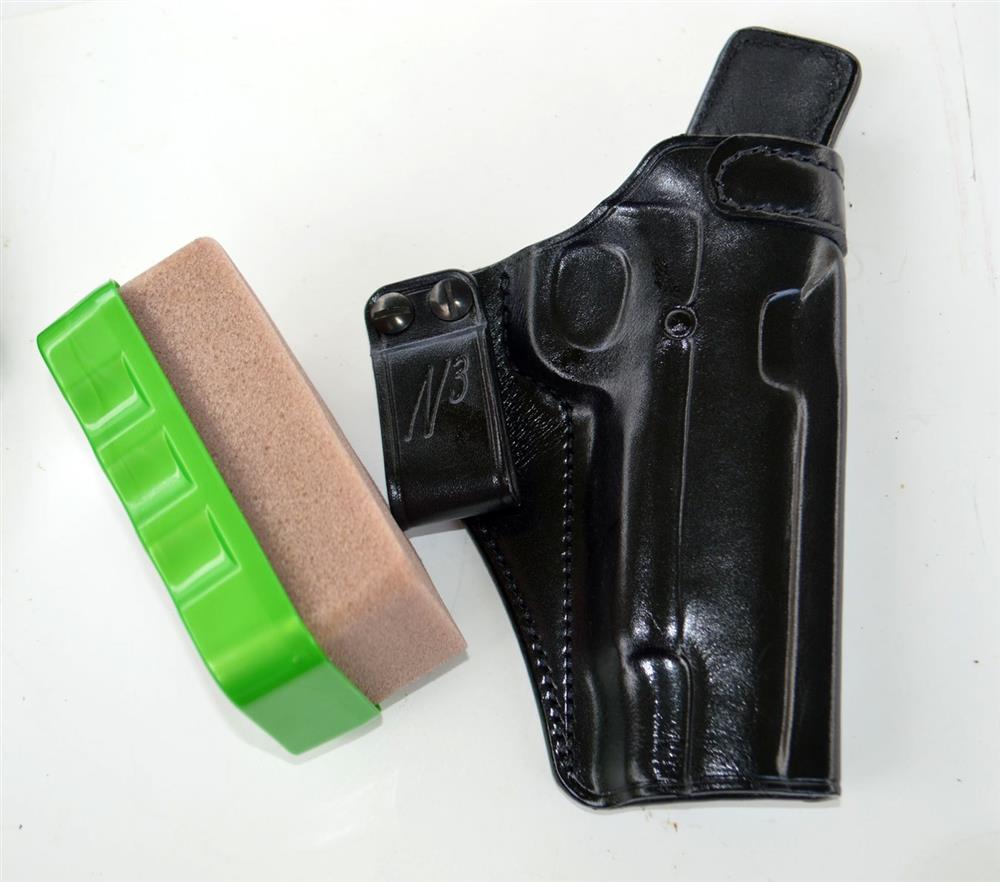 Galco N3 holster and cleaning sponge