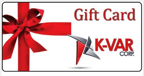 K-VAR gift card with red bow