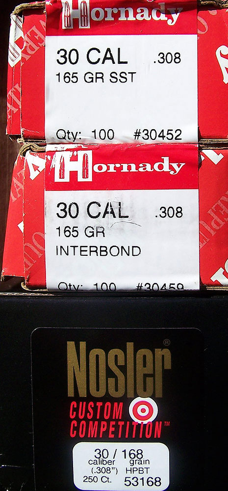 Red box of Hornady .30 Cal Interbond bullets