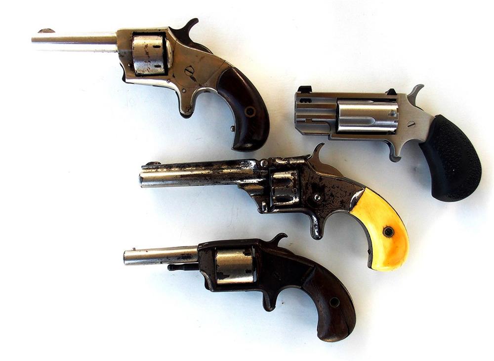 Four small revolvers