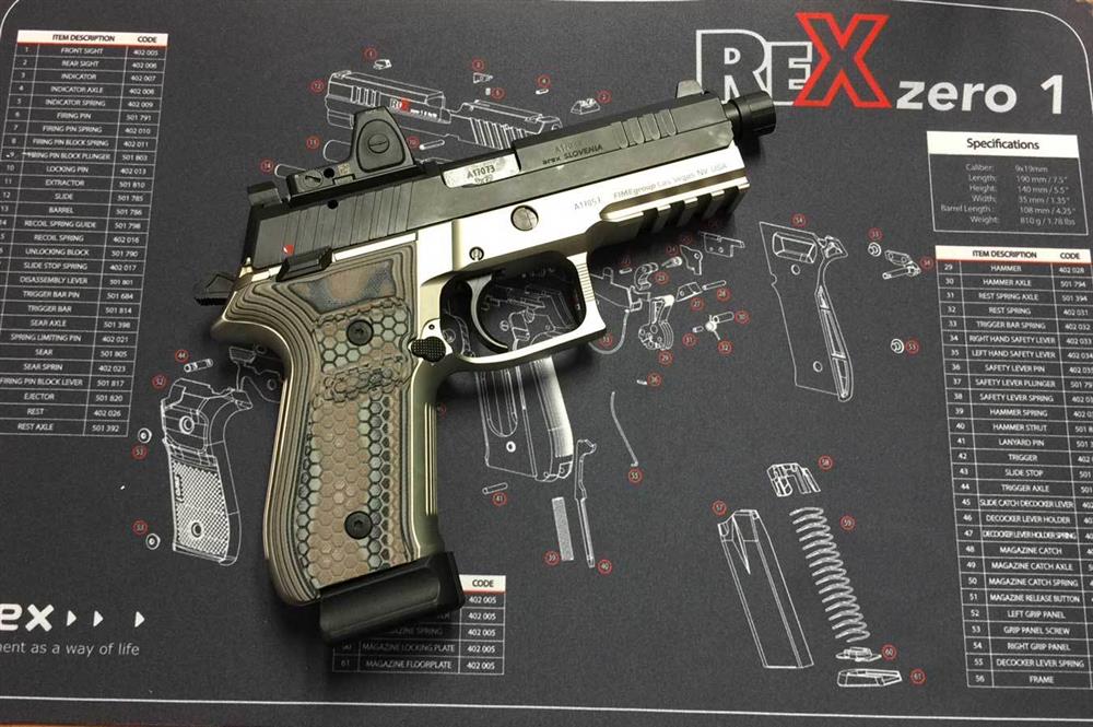 Arex Rex Zero 1 with Hogue G10 Grips break in a new pistol