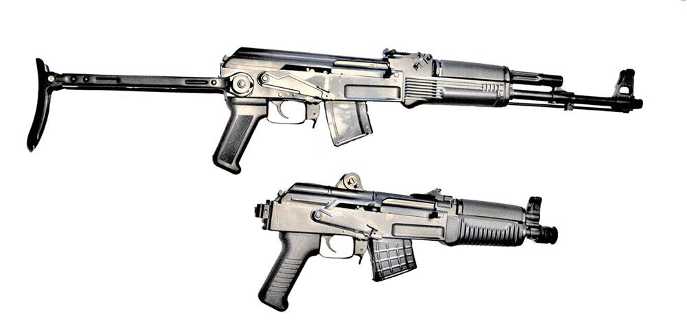 Arsenal SAM7K rifle, top, and SAM7K-44 pistol bottom
