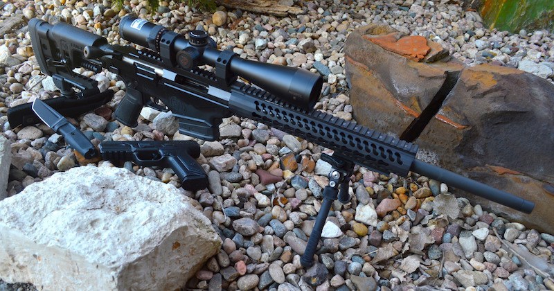 Ruger 6.5 Creedmoor rifle was equipped with a Nikon .308 optic and Atlas bipod and monopod