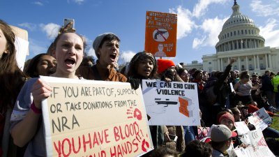 Gun control protesters