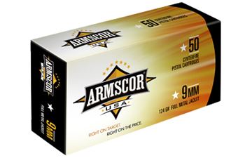 ARMSCOR 9MM 124GR FMJ 50/1000