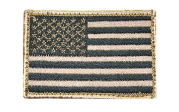 BH AMERICAN FLAG PATCH H&L TAN/BLK