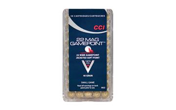 CCI 22WMR 40GR GAMEPOINT 50/2000