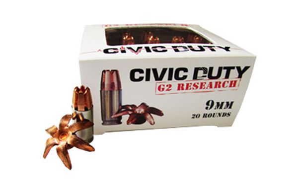 G2R CIVIC DUTY 9MM 100GR 20/500