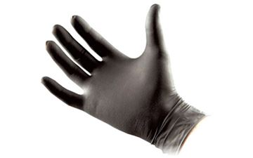 NAR GLOVES BLACK NITRILE MED 50 PAIR