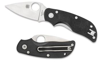 SPYDERCO CAT BLACK G-10 PLAINEDGE