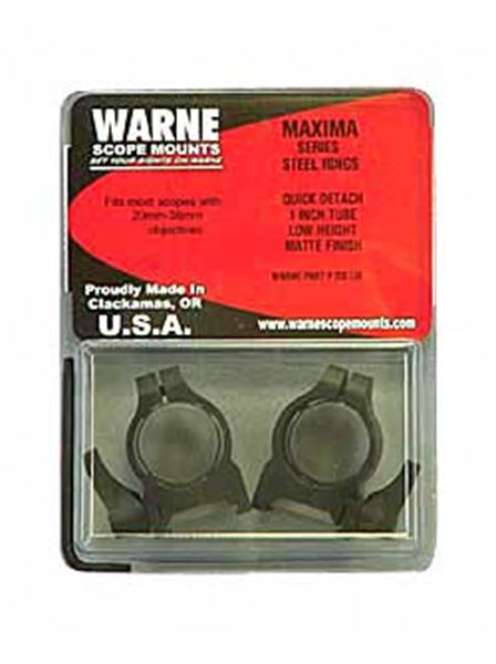 WARNE MAXIMA QD 1" LOW MATTE