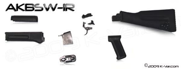Stock set, US Warsaw stock, pistol grip, trigger, disconnector, follower, floorplate, BG hammer, Hand Guards