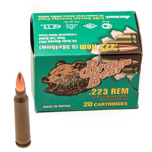 Ammo, Brown Bear, AB223FMJ, .223 REM