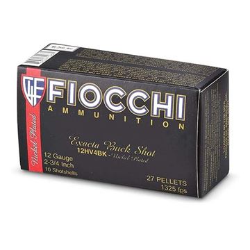 Fiocchi 12 Gauge 2 3/4 #4 Buck 27 Pellet High Velocity Shells (Box of 10)