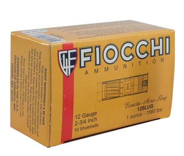 Fiocchi 12 Gauge 2 3/4 1oz High Velocity Slug  (Box of 10)