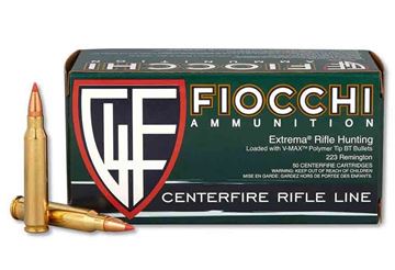 Fiocchi .223 Remington 50 Grain V-Max Ammo (Box of 50 Round)