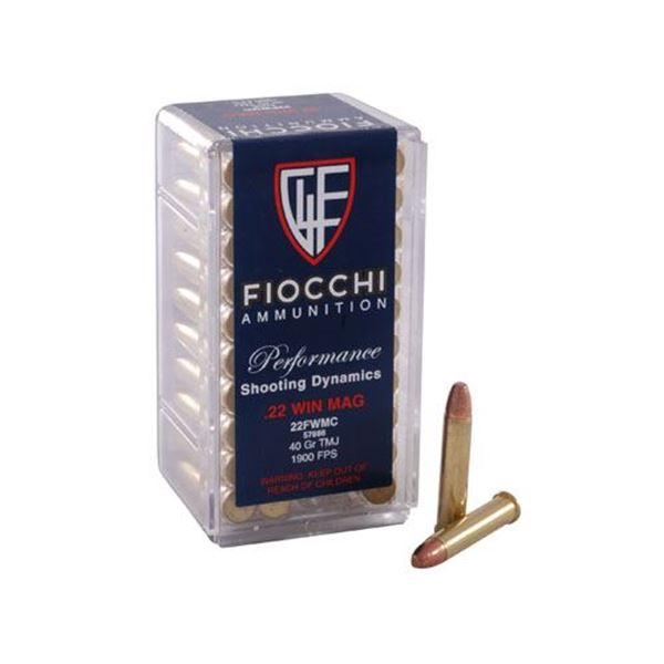 Fiocchi .22 Win Mag 40 Grain FMJ (Box of 50)