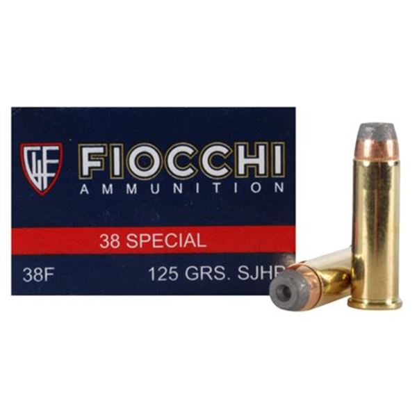Fiocchi .38 Special 125 Grain SJHP Ammo (Box of 50 Round)