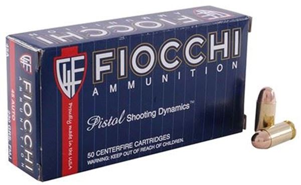 Fiocchi .45 ACP 230 Grain Complete Metal Jacket (Box of 50 Round)