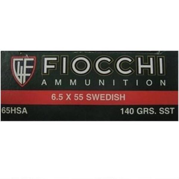 Fiocchi Extrema Ammunition 6.5 x 55 mm Swedish Mauser 140 Grain Hornady SST Polymer Tip Boat Tail (Box of 20 Round)
