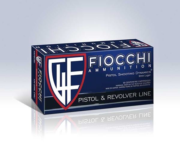 Fiocchi 9 mm 115 Grain Full Metal Jacket Copper Ammo (Box of 50 Round)