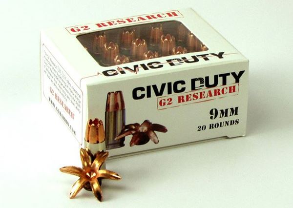 G2 Research Civic Duty 9 mm 100 Grain R.I.P. Ammo - Box of 20 round