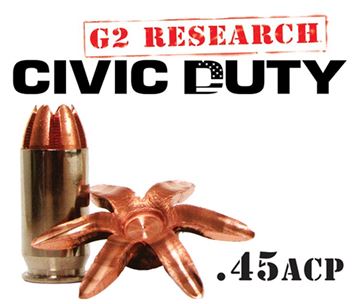 G2 Research Civic Duty 45 ACP Ammo - Box of 20 round