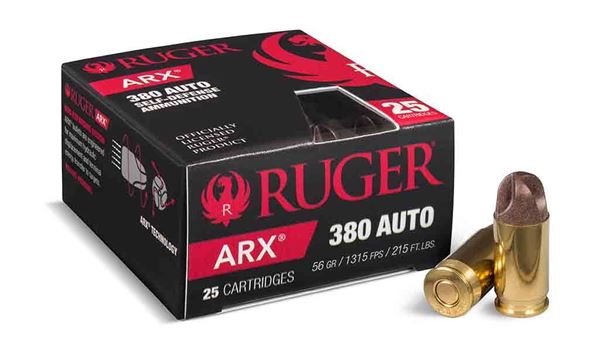 Ruger ARX .380 ACP Ammo, 250 Rounds Box (25 Cartridges X 10 Case)