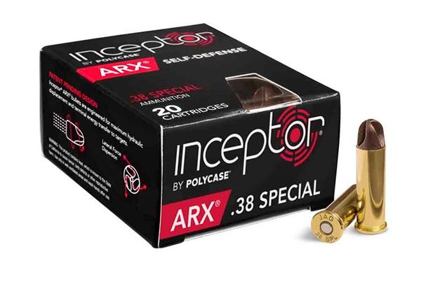 Polycase Inceptor ARX .38 Special Ammo, 200 Rounds Box (20 Cartridges X 10 Case)