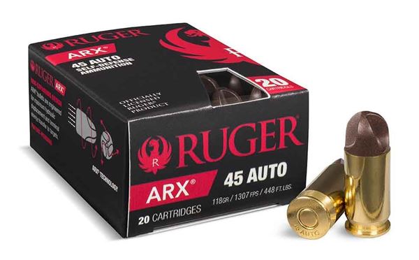 Ruger ARX .45 ACP Ammo, 200 Rounds Box (20 Cartridges X 10 Case)