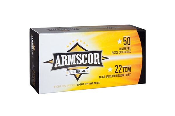 Armscor USA .22 TCM 40 Gr JHP Ammunition - 50 Rounds