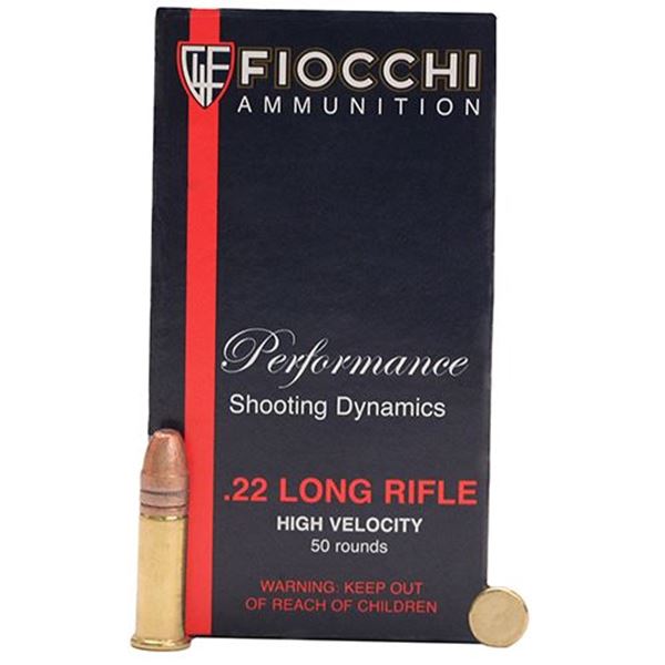 Fiocchi  22FHVCHP .22 Long Rifle Copper-Plated Hollow Point 40 Grain - 50 Rounds