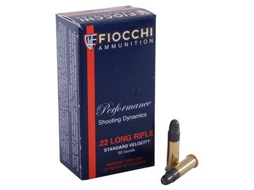 Fiocchi .22 Long Rifle 40 Grain Lead RN 980FPS Match Ammo (Box of 50 Round)