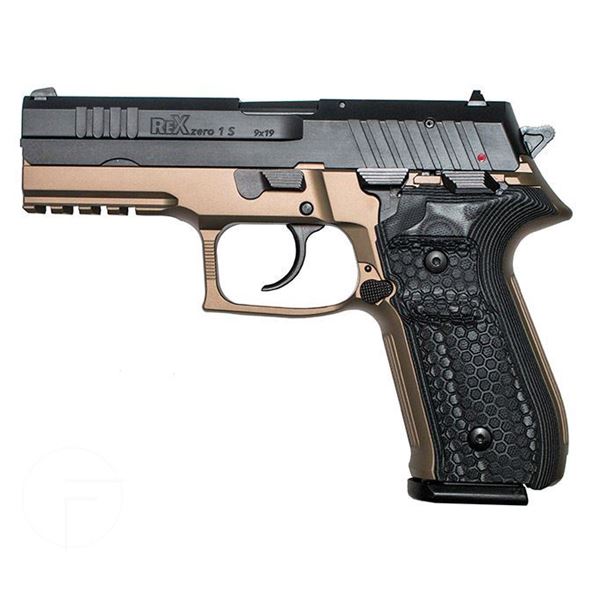 Rex Zero 1S FDE 17rnd 9mm Blk Grips