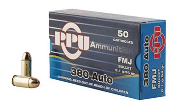 PPU 380ACP FMJ 94GR 50/1000