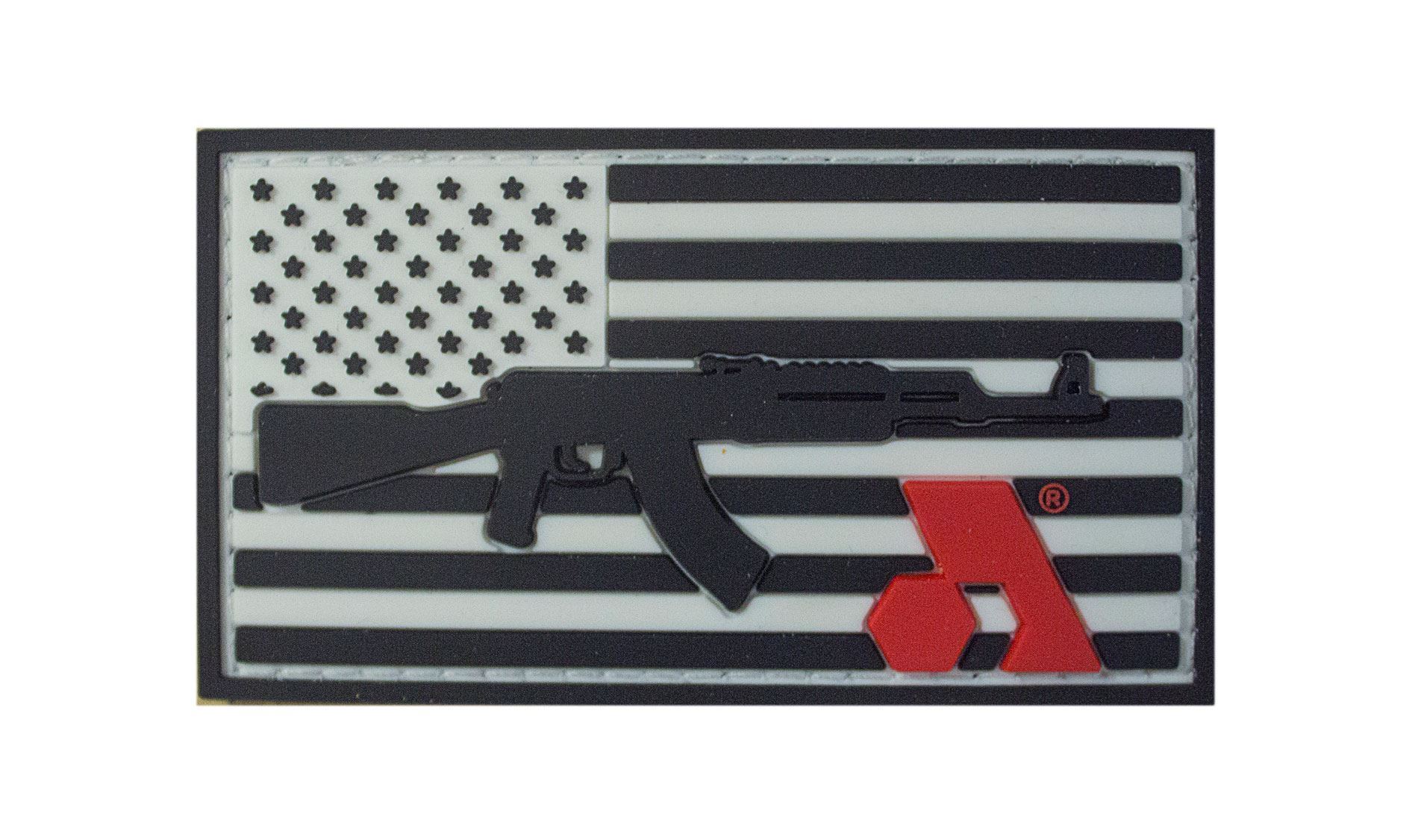 Arsenal PVC Velcro Arsenal Patch American Flag with Rifle at KVar