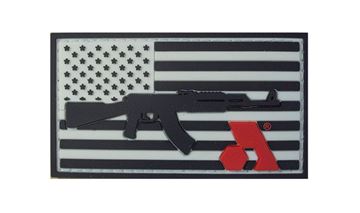 Arsenal PVC Velcro Arsenal Patch American Flag with Rifle