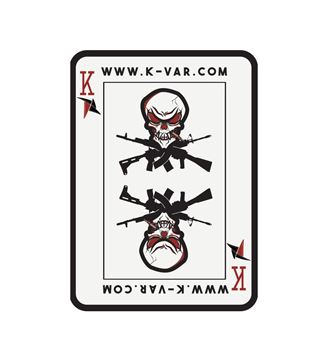 K-Var PVC Velcro KVAR Playing Card with Skull Patch