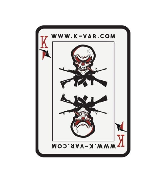 K-Var PVC Velcro KVAR Playing Card with Skull Patch