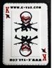 K-Var PVC Velcro KVAR Playing Card with Skull Patch	