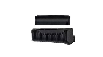 Handguard set, upper and lower, AKSU, for stamped receiver, black polymer