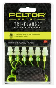PEL 97317 TRI-FLANGE EARPLUGS 3PK