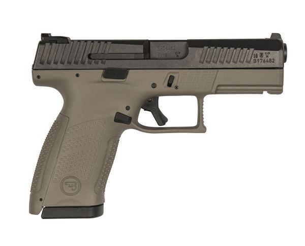 CZ P-10 C 9MM, FDE,NS 15rd, Reversible Mag Catch