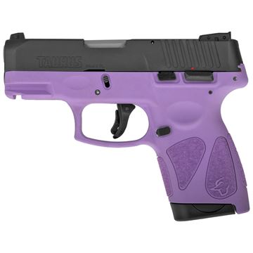 Taurus G2S 9MM 7RD 3.25" Barrel Semi-Automatic Sub Compact Pistol Black/Light Purple