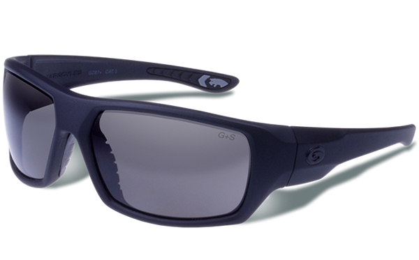 Gargoyles Wrath Performance Eyewear Smoke Polarized Lens Black Frame