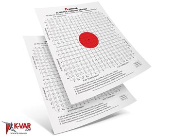 Precision Type Targets for the Elevation Wrench - Front Sight Post Adjustment Tool. A pack of 10 targets for AK Rifles 21-METER ZEROING TARGET