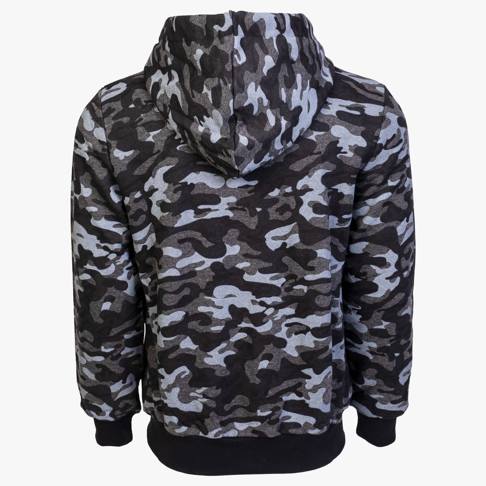 Arsenal Black Camo Cotton-Poly Relaxed Fit Zip-Up Hoodie at K-Var