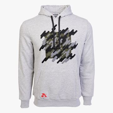 Picture of Arsenal Gray Cotton-Poly Relaxed Fit Graphic Pullover Hoodie