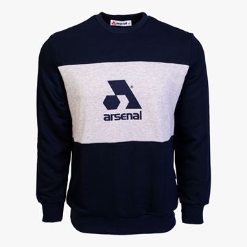 Picture of Arsenal Blue / Grey Cotton-Poly Standard Fit Logo Pullover Sweater