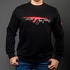 Picture of Arsenal Black Cotton-Poly Standard Fit Graphic Pullover Sweater